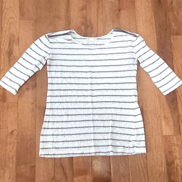 Forever 21 half sleeve striped lace shirt - Picture 2 of 4